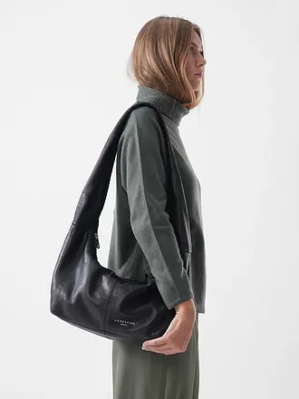 LIEBESKIND BERLIN | Ledertasche - Hobo Bag Medium | schwarz